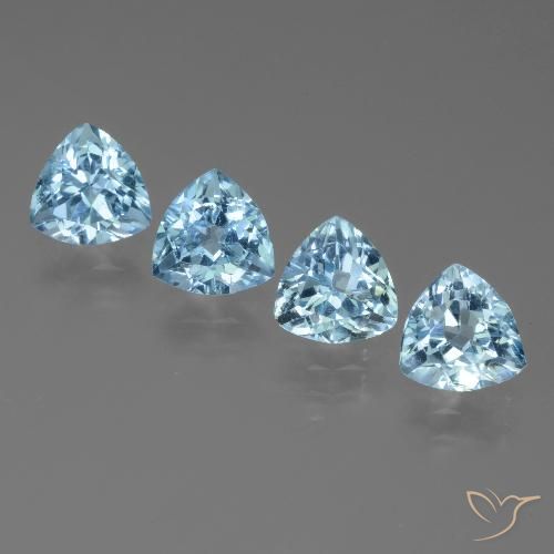 4.95ctw 자연스러운 하늘색 황옥, 일조, VVS-VS