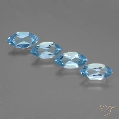 4.98ctw 자연스러운 하늘색 황옥, 보석, VVS-VS