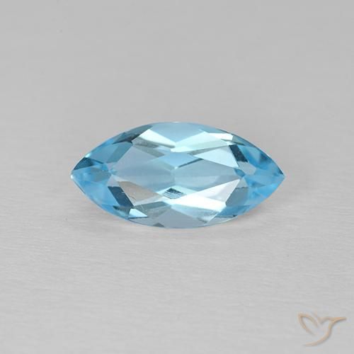 1.38ct 자연스러운 하늘색 황옥, 보석, VVS-VS