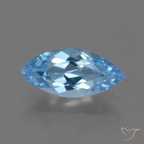 3.29ct 자연스러운 스위스 블루 황옥, 보석, VVS