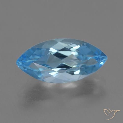 4.02ct 자연스러운 스위스 블루 황옥, 보석, VVS