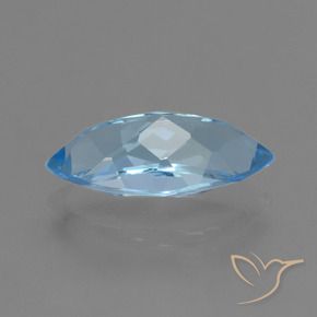 3.98캐럿 천연 스위스 블루 황옥, 보석, VVS