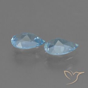1.54캐럿 천연 스위스 블루 황옥 보석, 배 모양, VVS-VS