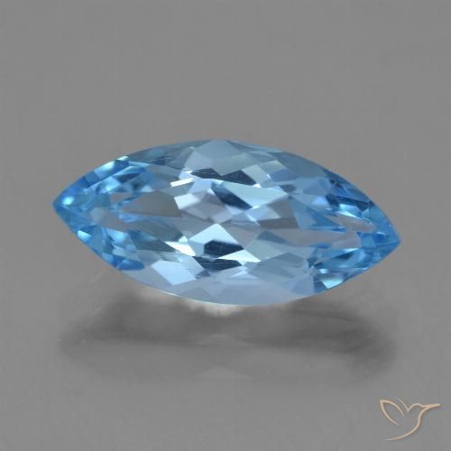 3.63ct 자연스러운 스위스 블루 황옥, 보석, VVS