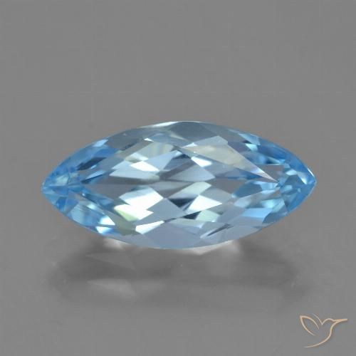 3.68ct 자연스러운 스위스 블루 황옥, 보석, VS
