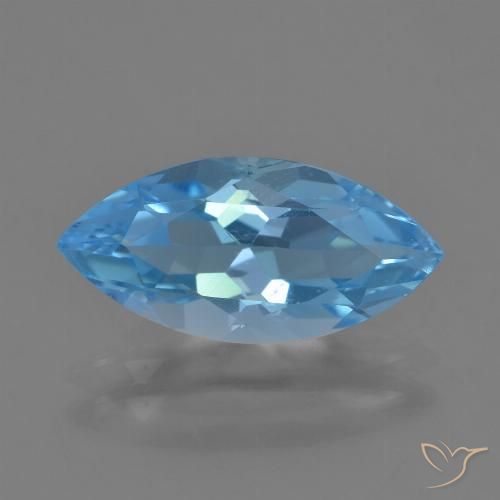 3.60ct 자연스러운 스위스 블루 황옥, 보석, VVS