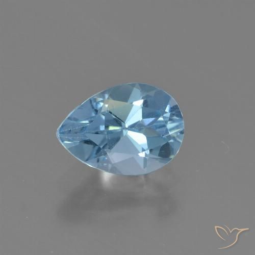 0.93ct 자연스러운 스위스 블루 황옥, 배 모양, VVS-VS