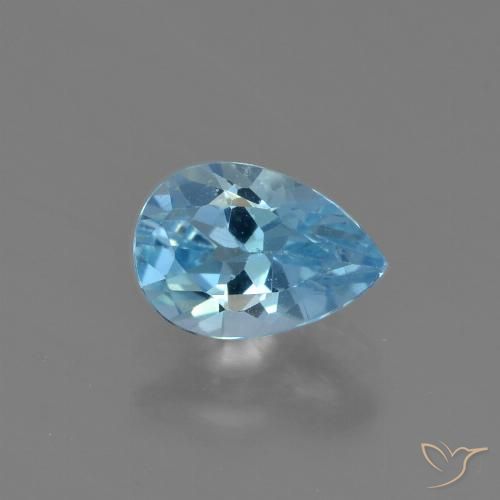 0.93ct 자연스러운 스위스 블루 황옥, 배 모양, VVS-VS