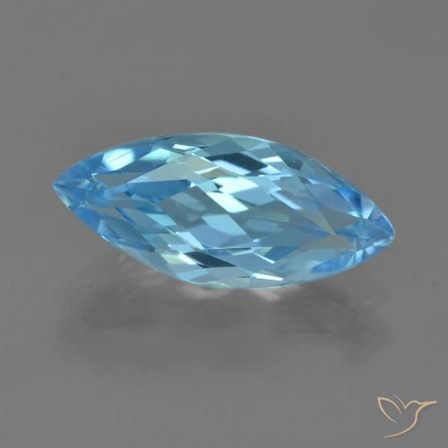 3.43ct 자연스러운 스위스 블루 황옥, 보석, VVS-VS