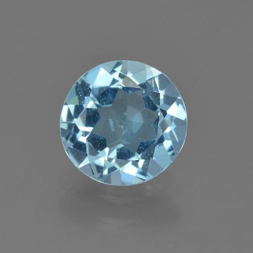 2.17캐럿 천연 스카이 블루 토파즈, 라운드 컷, 8.13 mm, VS