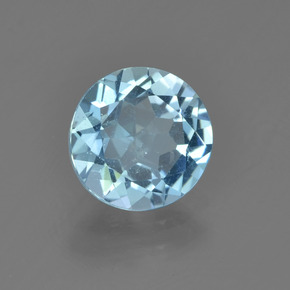 2.17캐럿 천연 스카이 블루 토파즈, 라운드 컷, 8.13 mm, VS