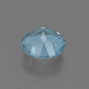 2.17캐럿 천연 스카이 블루 토파즈, 라운드 컷, 8.13 mm, VS