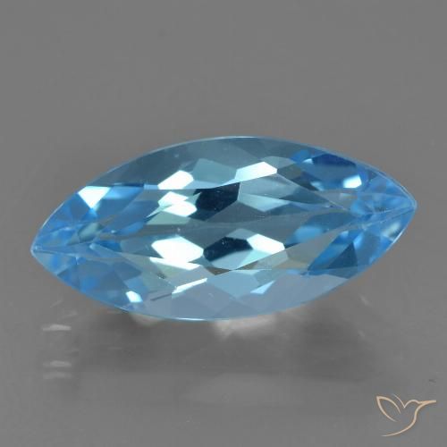 4.06ct 자연스러운 스위스 블루 황옥, 보석, VS