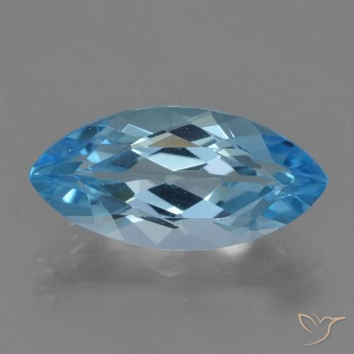 3.85ct 자연스러운 스위스 블루 황옥, 보석, VS