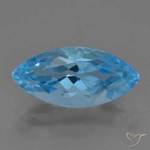 4.14ct 자연스러운 스위스 블루 황옥, 보석, VS