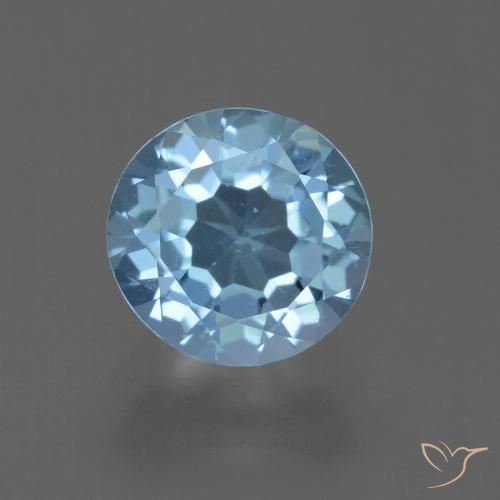 2.46ct 자연스러운 하늘색 황옥, 둥근, VS