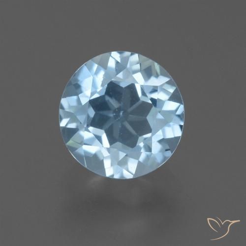 2.36ct 자연스러운 하늘색 황옥, 둥근, VS