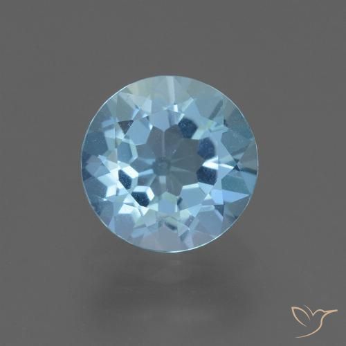 2.23ct 자연스러운 하늘색 황옥, 둥근, VS