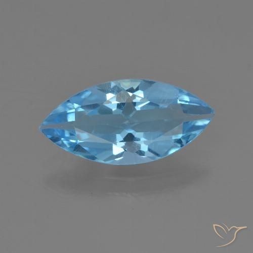 3.08ct 자연스러운 스위스 블루 황옥, 보석, VS