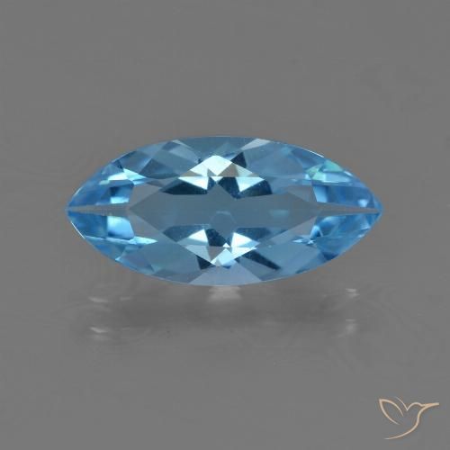 3.22ct 자연스러운 스위스 블루 황옥, 보석, VS