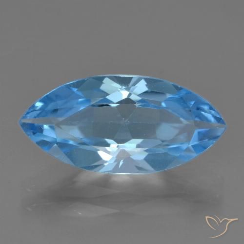 3.56ct 자연스러운 스위스 블루 황옥, 보석, VS
