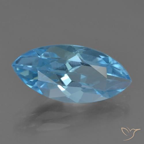 3.66ct 자연스러운 스위스 블루 황옥, 보석, VS