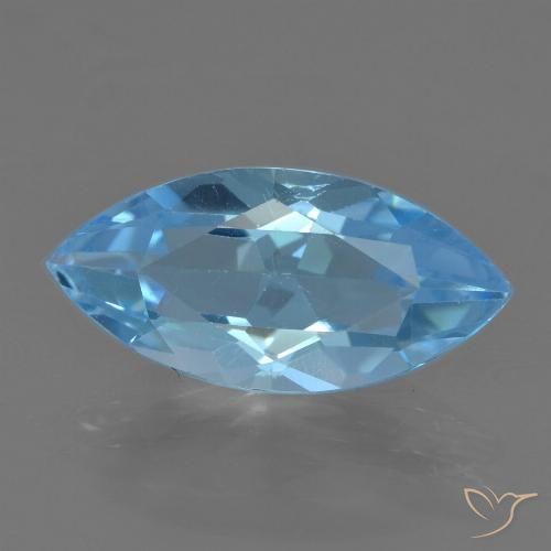 3.78ct 자연스러운 스위스 블루 황옥, 보석, VS