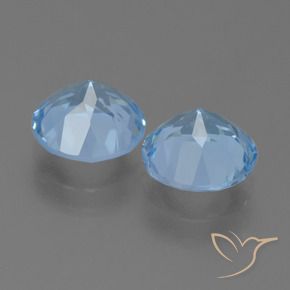 4.75캐럿 천연 스카이 블루 토파즈 보석, 라운드 컷, 8.18 mm, VS