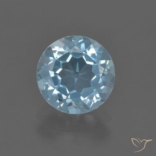 2.21ct 자연스러운 하늘색 황옥, 둥근, VS