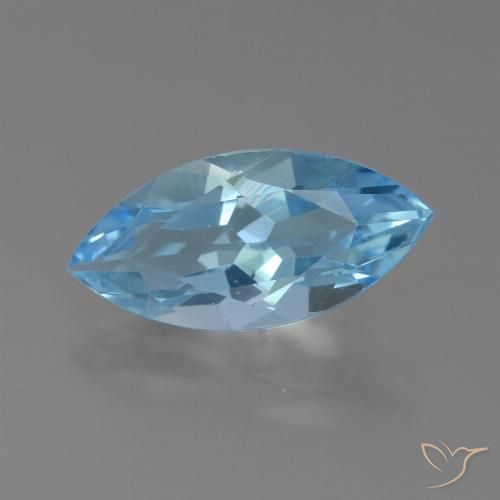 3.87ct 자연스러운 스위스 블루 황옥, 보석, VS