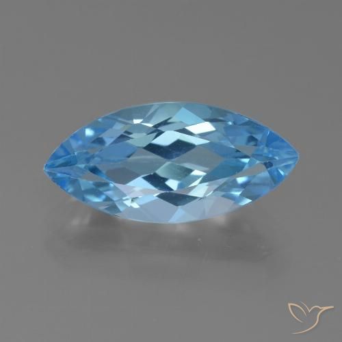 3.94ct 자연스러운 스위스 블루 황옥, 보석, VS