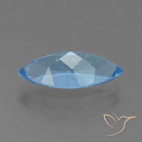 3.94캐럿 천연 스위스 블루 황옥, 보석, VS