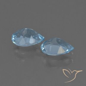 1.65캐럿 천연 스위스 블루 황옥 보석, 배 모양, VVS-VS