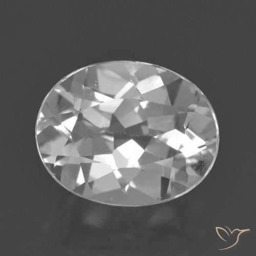3.14ct 자연스러운 하얀색 황옥, 타원형, VVS-VS