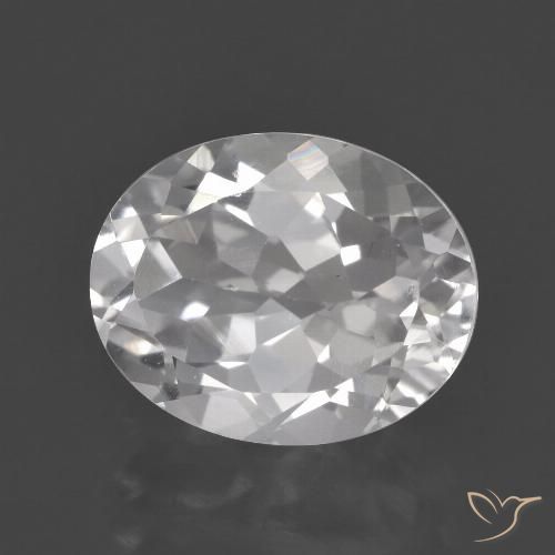 3.19ct 자연스러운 하얀색 황옥, 타원형, VVS-VS