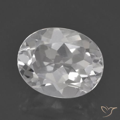 3.25ct 자연스러운 하얀색 황옥, 타원형, VVS-VS