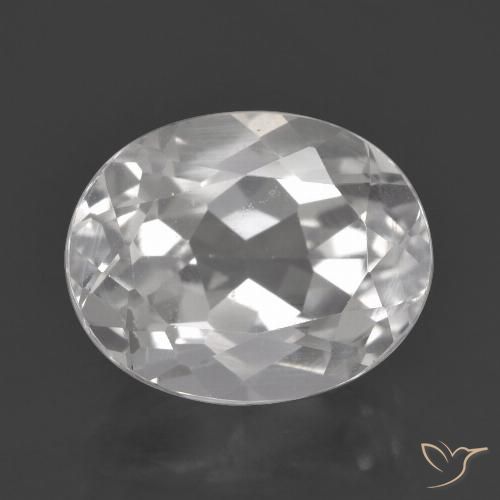 3.85ct 자연스러운 하얀색 황옥, 타원형, VVS-VS
