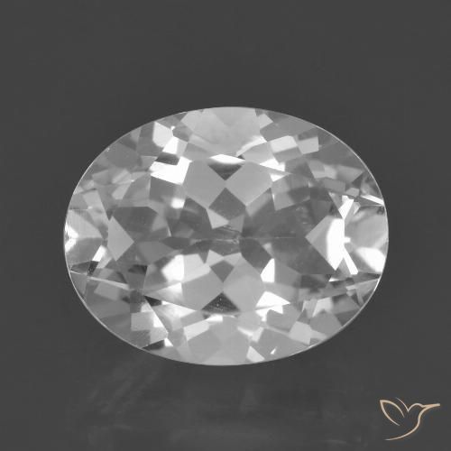 3.13ct 자연스러운 하얀색 황옥, 타원형, VVS-VS