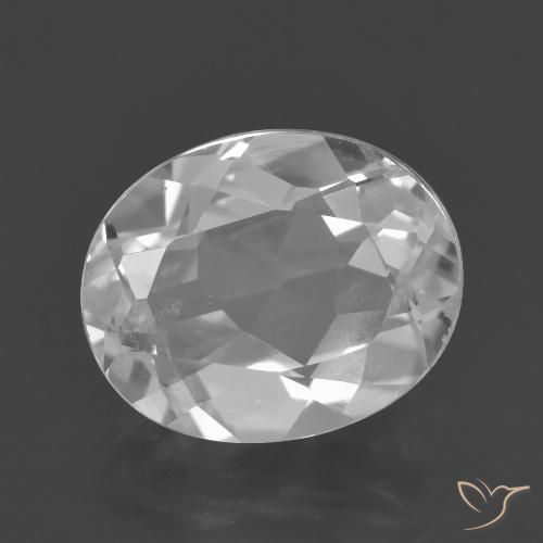 3.25ct 자연스러운 하얀색 황옥, 타원형, VVS-VS
