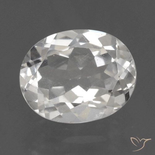 3.06ct 자연스러운 하얀색 황옥, 타원형, VVS-VS