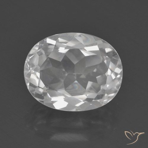 3.28ct 자연스러운 하얀색 황옥, 타원형, VS