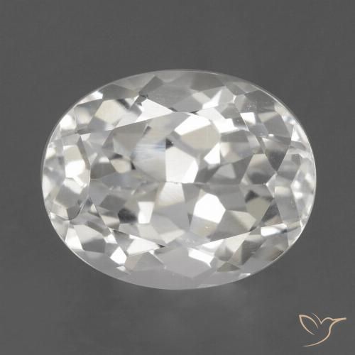 3.67ct 자연스러운 하얀색 황옥, 타원형, VVS-VS