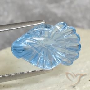 5.96캐럿 천연 하늘색 황옥, 팬시한, 투명한