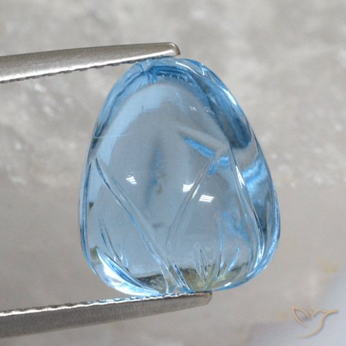 11.83ct 자연스러운 하늘색 황옥, 팬시한, 투명한