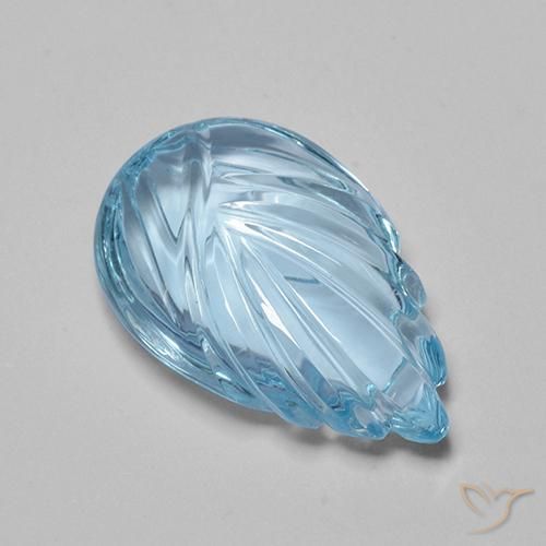 10.76ct 자연스러운 하늘색 황옥, 팬시한, 투명한