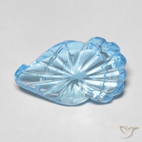 12.83ct 자연스러운 하늘색 황옥, 팬시한, 투명한