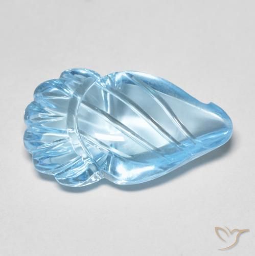 12.80ct 자연스러운 스위스 블루 황옥, 팬시한, 투명한