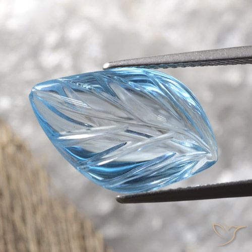 9.21ct 자연스러운 하늘색 황옥, 팬시한, 투명한