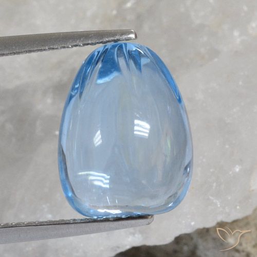 12.18ct 자연스러운 하늘색 황옥, 팬시한, 투명한