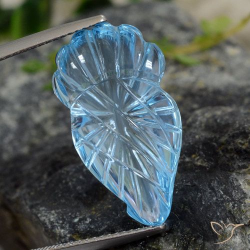 15.08ct 자연스러운 스위스 블루 황옥, 팬시한, 투명한